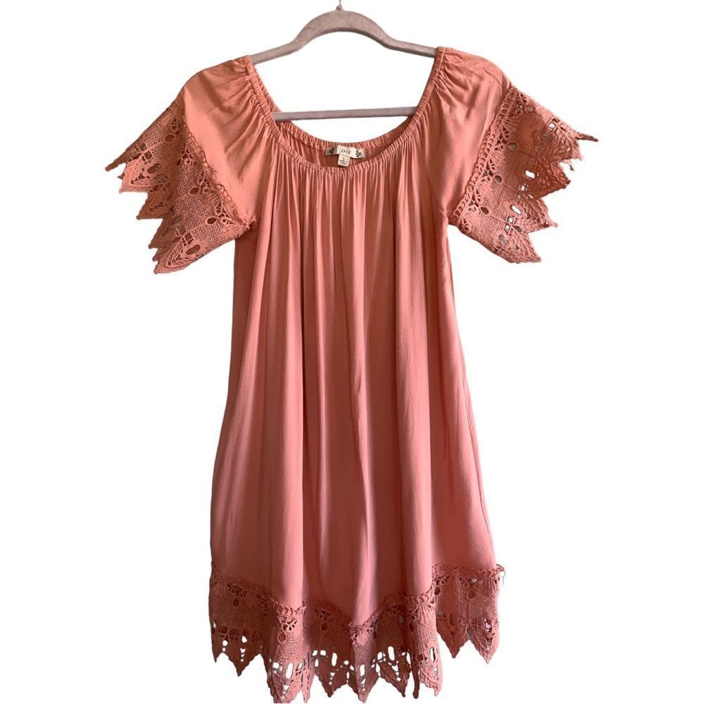 Iris 100% rayon woman’s Dusty Rose Flowy Dress size Large
